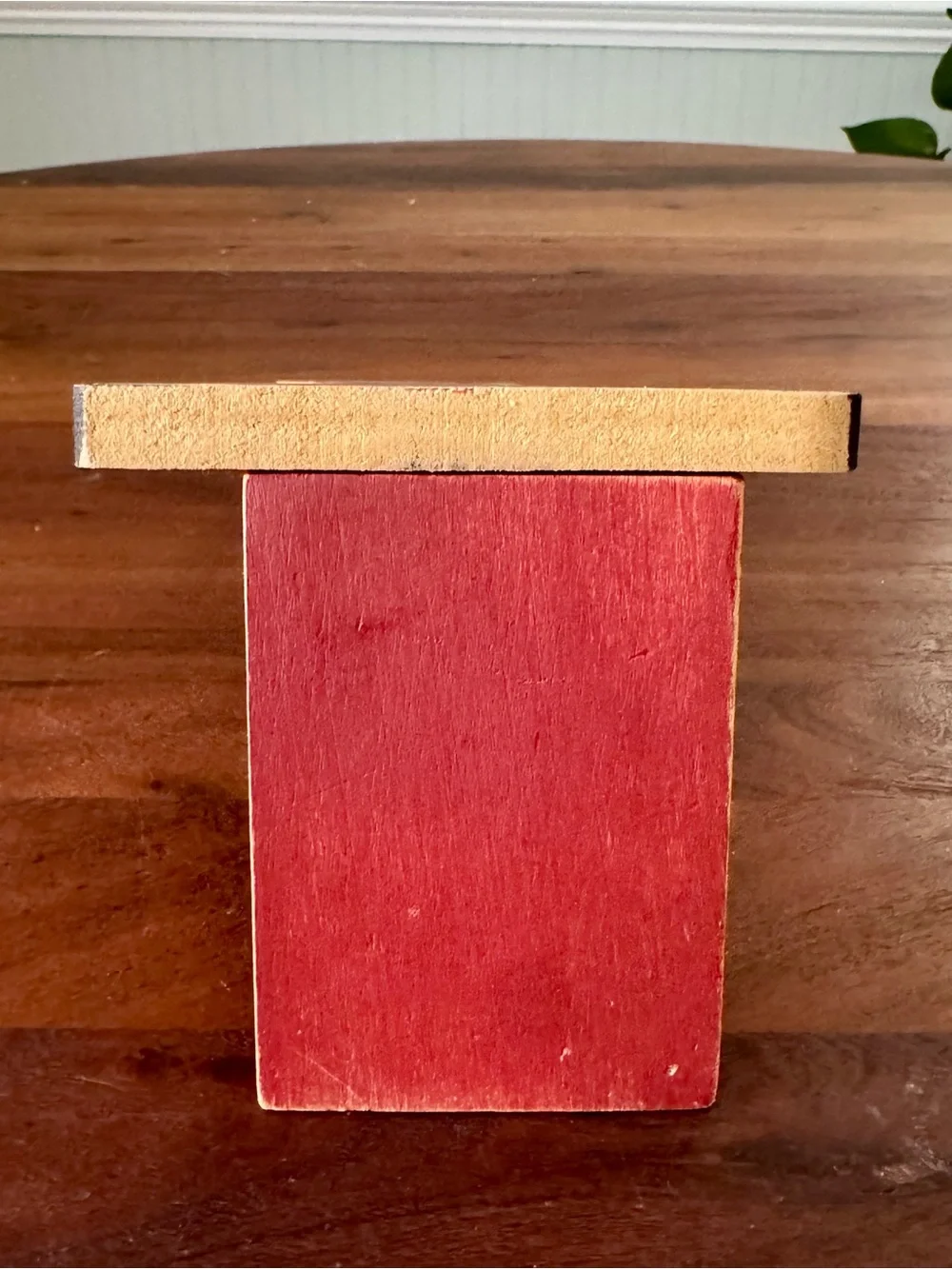 Vintage Silvestri Hand-crafted Wooden Santa Claus Door Stop Wedge Figure Taiwan